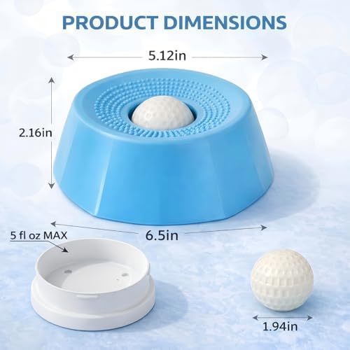 Slow Feeder Dog Bowls - Lick Sphere for Dogs Dog Licking Toy & Lick Bowl for Dogs - Interactive Dog Enrichment Toys & Lick Mat for Dogs Alternative - Anxiety Relief, Training & Healthy Digestion