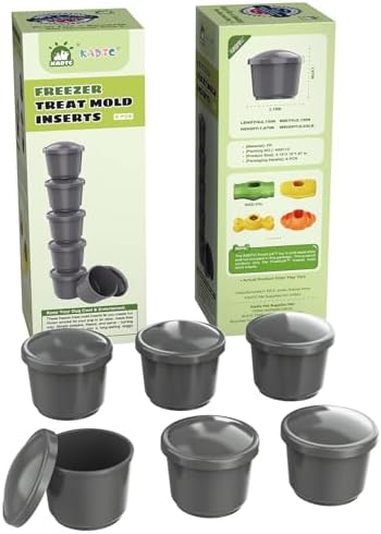 KADTC 6-Pack Freezer Treat Cups with Lid for 3-in-1 FrostLick Dog Lick Bone
