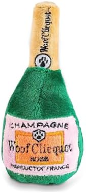 Haute Diggity Dog Woof Clicquot Rose' Plush Dog Toy, Wine Parody Chew Toys
