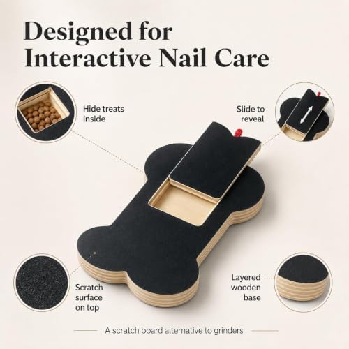 Dog Nail Scratch, Non-Slip Board Scratcher Treat Dispenser, 2PC