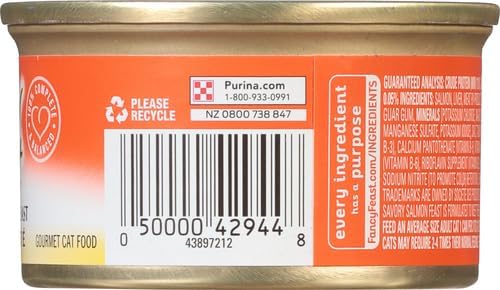 Fancy Feast Gourmet Salmon Feast Cat Food, 3 oz (Pack of 2)