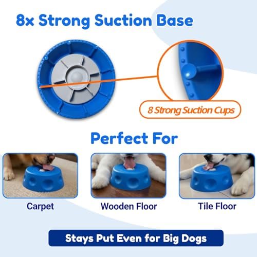 Lick and Roll Bowl for Dogs - Slow Feeder with Rolling Ball, Anxiety Relief