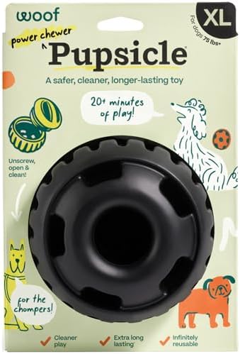 WOOF Power Chewer Pupsicle Dog Treat Toy for Dogs 75 lbs & Up