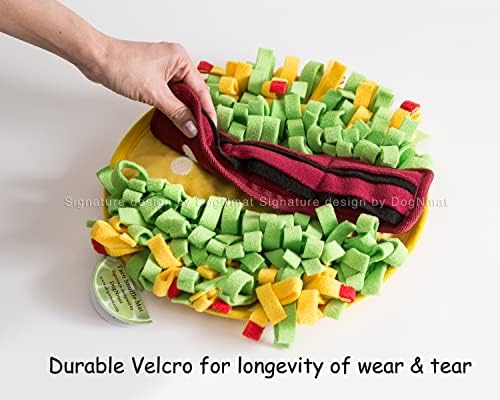 Taco Snuffle mat - Dog Toys, Cat Toys, Snuffle mat, Interactive, Mental Exercise, Dog Gift, Brain Game, Mentally stimulating Game, 12 inch diameter