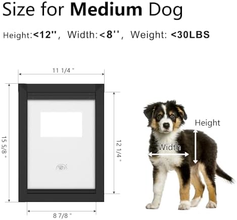 [MAVRICPOWER] Rust Proof Aluminum Medium Dog Door for Door