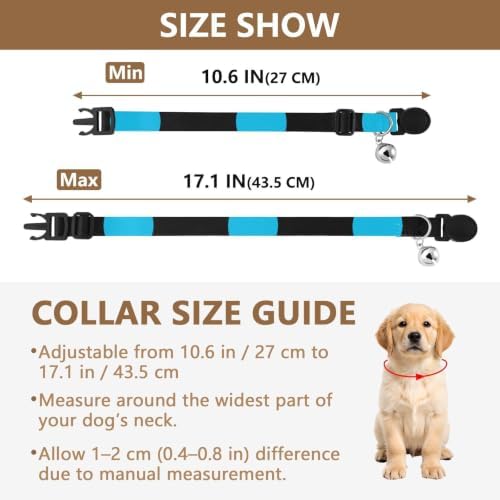 Big Blue Polka Dot Easy to Wear Pet Collar 2 Pack Collar for Cats
