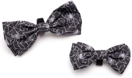 THE WORTHY DOG Halloween Patterns Pet Bow Ties for Dogs & Cats, Spider