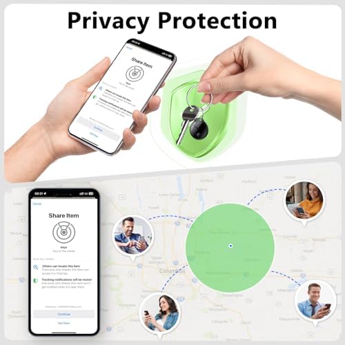 Air Tracker Tags-4 Pack: Smart Bluetooth Tracker, Compatible with Apple Find My APP (iOS Only) Replaceable Battery, IP67 Waterproof, Suitable for Luggage, Wallets, Backpacks, Keys Tracking Tag, Black