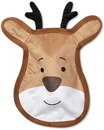 Fringe Studio Plush Dog Toy, Reindeer Face (729027)