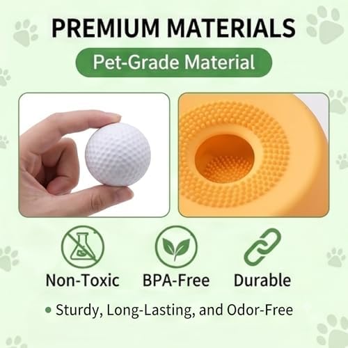 Slow Feeder Dog Bowl with Roll Ball, Slow Down pet Eating,Lick Toys, Black