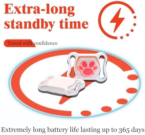 Pet GPS Tracker for Dogs & Cats - No Monthly Fee/Subscription, Free Pet Collar Included | Waterproof, Anti-Lost, Real-Time Tracking Collar | 730-Day Long Battery Life | Compatible with iOS & Android