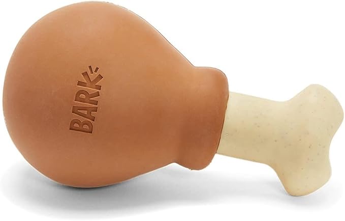 BarkBox Turkey Drumstick Super Chewer - Toy for Small Dogs | Durable Dog Toy for Aggressive Chewers - Chicken Scented Chew