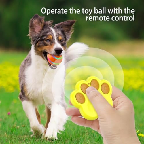 Ball Toy for Dogs, Waterproof Interactive Dog Toys Ball, Automatic Moving Dog Toy for Keep Them Busy, Remote Control Shaking Pet Balls, USB Rechargeable (Pink,No Remote Control)