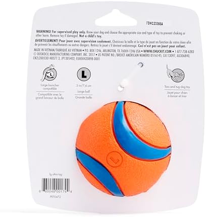 Chuckit! Ultra Tug Dog Toy, Durable Nylon Cord Handle, Large 3-in