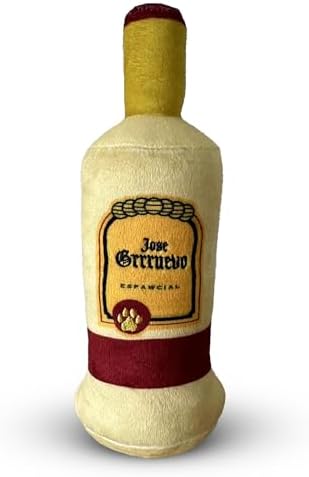 Jose Grrruevo – Luxurious Parody Plush Dog Toy with Squeaker, Premium Fabric, Embroidered Details, Designer-Inspired Chew Toy, Fun Gift for Medium Dogs & Dog Lovers