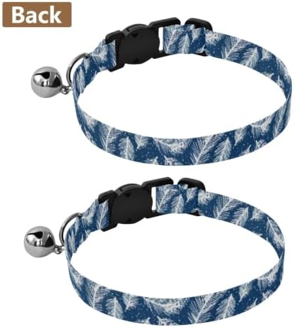 Feather Blue Easy to Wear Kitten Collar 2 Pack Soft Cat Collar