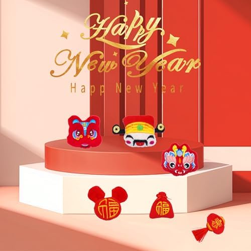 Lunar New Year Cat Catnip Toys for Indoor Cats 6 Pack