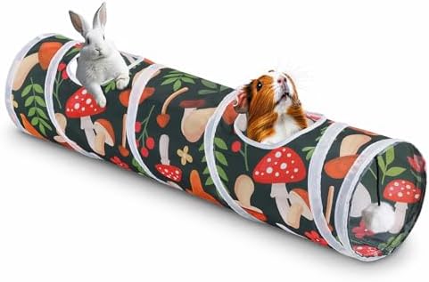 Rabbit Toys, Large Bunny Hideout Tunnel and Tube for Rabbit Guinea Pig Chinchilla Ferret Rat