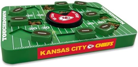 Pets First Kansas City Chiefs Large Puzzle Puzzle Toy, New Size, Interactive Slow Feeding Toy