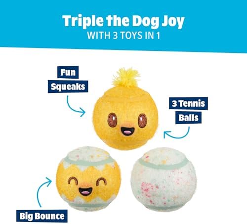 BarkBox Play Hatch Rubber Tennis Balls - for Dogs