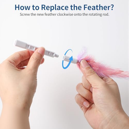Replacement Feathers for Interactive Cat Toy Ok013, 3 Packs