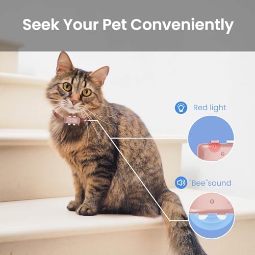 SEEWORLD Cat Tracker GPS Tracker for Dogs Cats Real-Time Location Tracker Virtual Fence 180 Days Location History 4G Dog Tracker for 6.5lbs+ Pets, Subscription Required