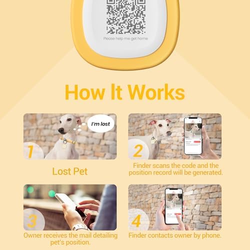 Pawaii Glow in The Dark Dog ID Tag, Silent Silicone, QR Scan Alerts, 1 Pack