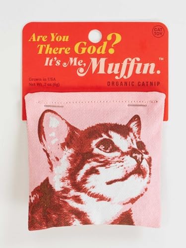 Blue Q Catnip - Cute Cat Toys for Biting w/Funny Graphics - It's Me Muffin