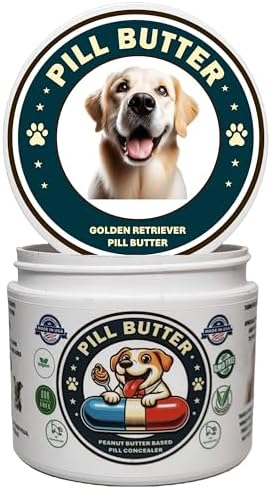 Peanut Butter Dog Pill Wrap - Golden Retriever Label