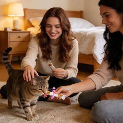 Cat Food Squeezer – 3D Printed Treat Dispenser | 3D-Printed Kitten Strip Cat Food Squeezer for Wet Treats, Ideal for Training and Feeding, Pet Trainers Animal Lovers Apartment Home Office Shelters