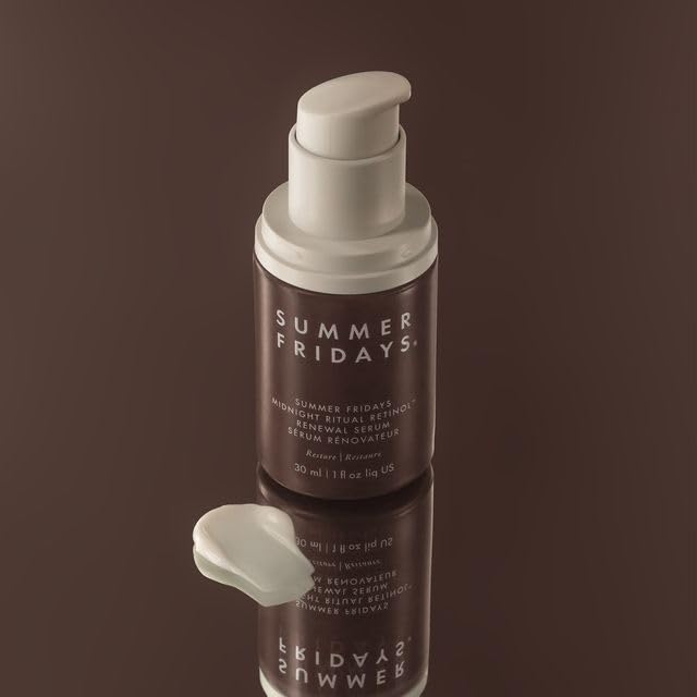 Summer Fridays Midnight Ritual Retinol Serum - Renewal Anti Aging Serum for Face, Fine Lines & Discoloration - Enriched with Jojoba Oil, Hyaluronic Acid & Niacinamide to Renew Skin's Appearance (1 oz)