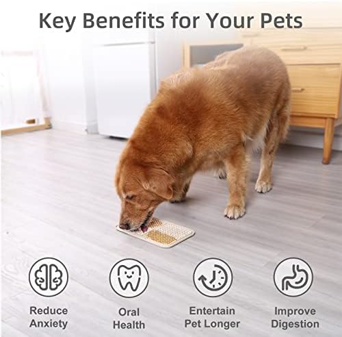 MateeyLife Lick Mat for Dogs & Cats, Slow Feeder Licking Pads for Boredom