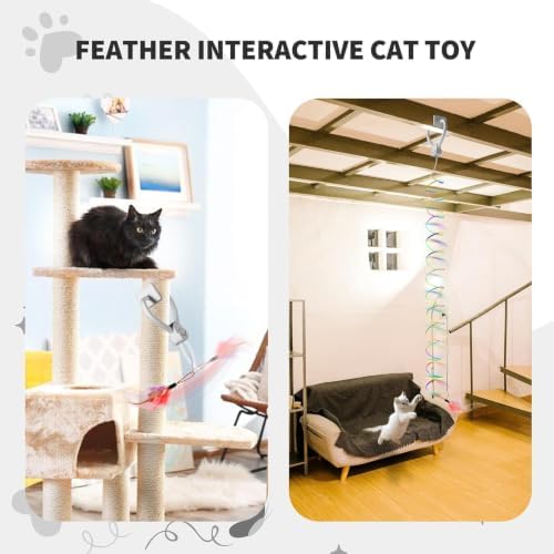 Interactive Cat Toy for Indoor Cats, Door Mounted Automatic Cat Toy