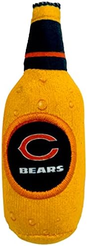 Best Plush CAT Toy - NFL Chicago Bears Complete Set of 3 piece Cat Toys Filled with Fresh Catnip. Includes: 1 Helmet Cat Toy, 1 Football Cat Toy with Feathers & 1 Beer Bottle. Beautiful Team Logos