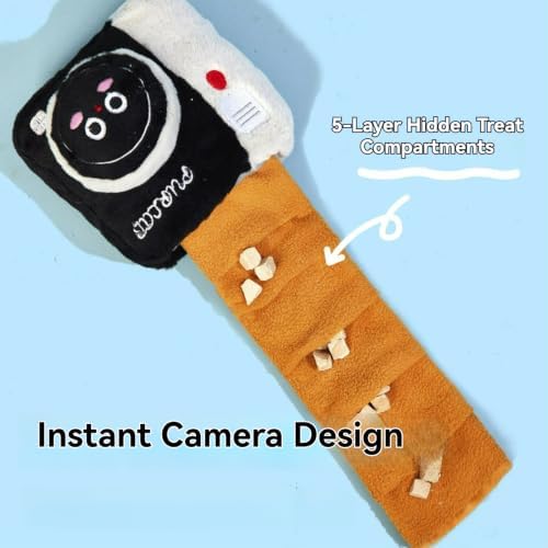Dog Snuffle Sound Book Crinkle Hide Treat Puzzle (Instant Camera)