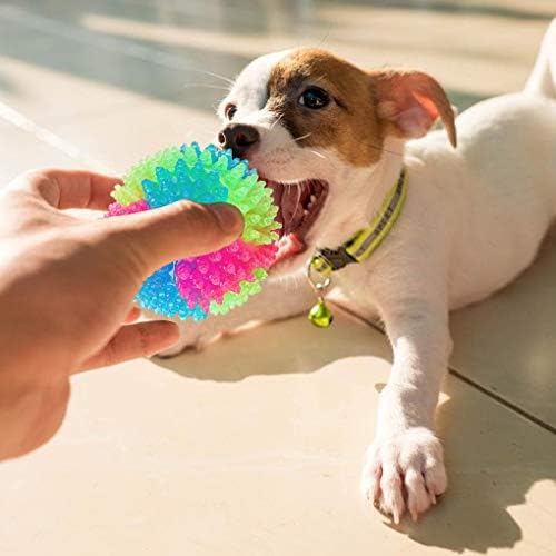 2Pcs Dog Balls,2inch Light Up Dog Balls,Flashing Elastic Ball,Glowing Interactive Led Pet Toys for Puppy Small Medium Dogs Cats