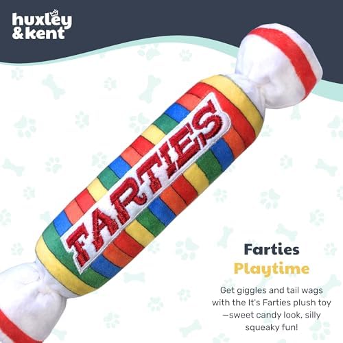 Huxley & Kent Power Plush Squeaky Dog Toy, Farties, Small