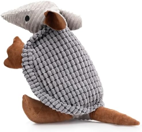 Hollypet Armadillo Squeaky Dog Toys for Medium Large Dogs, 10"