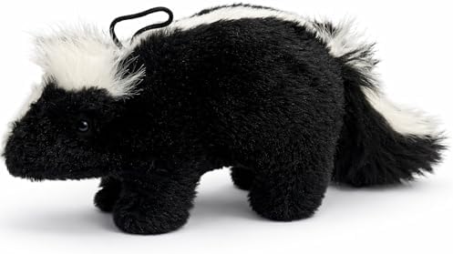 Skunk Dog Toy w/ Squeaker | Squeaky Plush Skunk Dogs Toys | Stuffed Chew Dog Toy | Realistic Animal Dogs Toys | Interactive Squeaky Doggy Accessories | Small/Medium/Large Breed | Black/White | 8"