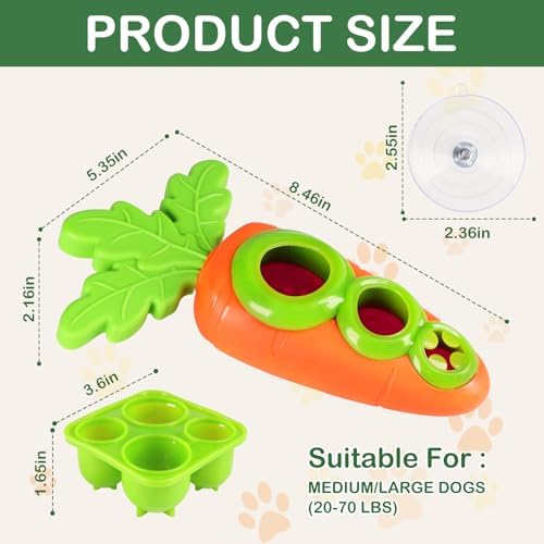 Star&Mi Frozen Dog Treat Holder with Suction Cup, Interactive Dog Toys, Dog Puzzle Toy & Dog Enrichment Toys, Dog Lick Bowl & Dog Licking Toy for Slow Feeding, Frozen Dog Treat Toy
