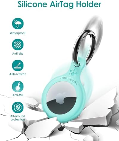 Smart Pet Tracker Holder Compatible with AirTag, for AirTag Holder Dog&Cat Collar with QR Code, Case&ID Tag in One & with Modifiable Pet Online Profile, Instant Pet Location Alert