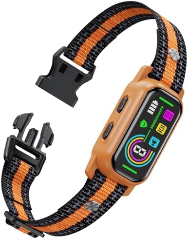 No-Shock Dog Bark Collar, Humane Vibration/Beep Training Mode Only | Smart Anti Barking Collar with Detection Chip, Auto Safety Shut-off & 8 Sensitivity Levels, Type-C Fast Charging & Waterproof