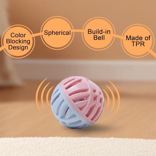 Cat Toy Balls with Bell Inside, Rubber, 2 inches, 3 Pcs