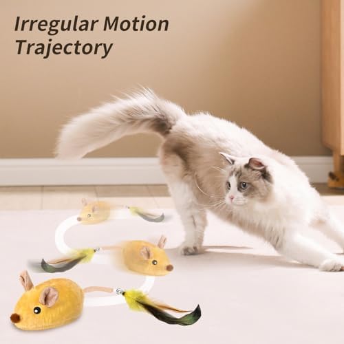 Interactive Cat Toys Mouse Rechargeable Auto-Move for Indoor Cat