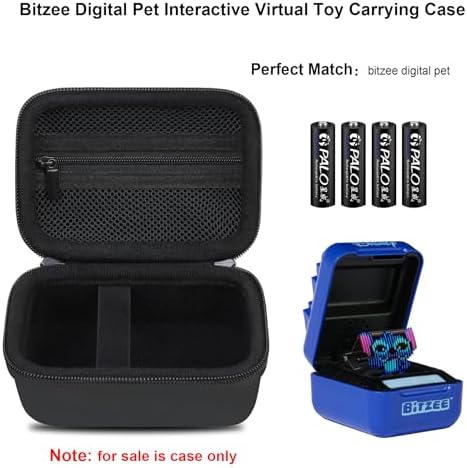 Elonbo Carrying Case for Bitzee Disney/Bitzee Magicals/Bitzee Interactive Toy Digital Pet, Bitzee Digital Virtual Toy Hard Travel Bag, Electronic Pets Toys Storage Cover Holder, Black