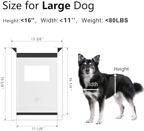 [MAVRICPOWER] Rust Proof Aluminum Large Dog Door for Door