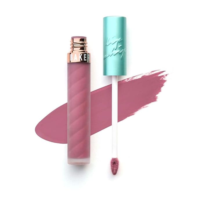 Beauty Bakerie Lip Whip Liquid Lipstick for Women, Waterproof Lip Gloss, Tint, Stain Long Lasting Hydrating Moisturizer, Matte or Metallic, 3.5mL, Versailles