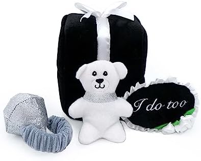 ZippyPaws Burrow Interactive Dog & Puppy Toys for Boredom- Wedding Ring Box