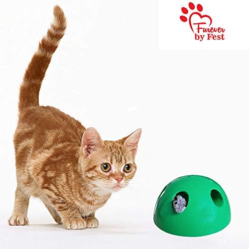Furever 3 Replacement Cat Toy Attachments to use with The Pop and Play; Includes One Mouse, One Fish and One Feather. Ideal for Your cat, Interactive Way. Best Cat Toys Ever