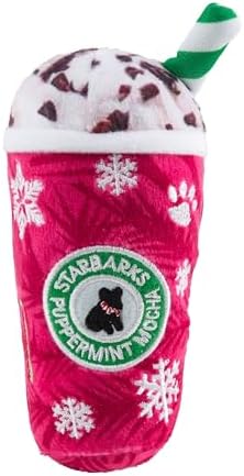 Haute Diggity Dog Starbarks Puppermint Mocha Plush Dog Toy Drink Parody Toy